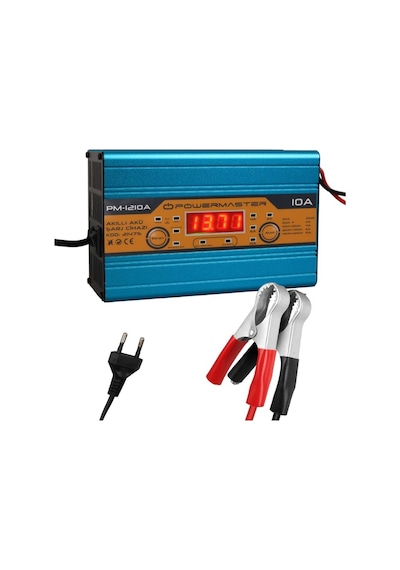 Pm-1210a 12v Şarj Redresörü Akıllı Akü Şarj Cihazı Dijital Göstergeli Otomatik 10 A