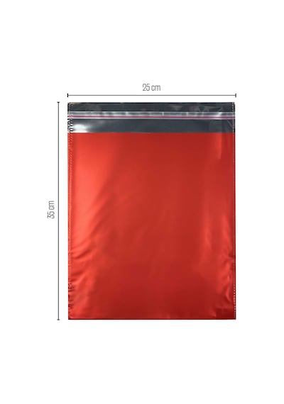 25X35 Kırmızı Lüx Metalize Paketi 50 Adet