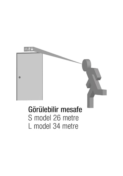 Arsel Arselite Ae-1223-L Sıva Üstü Ledli Acil Çıkış Yönlendirme A