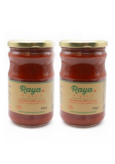 Raya Organik Organik Acı Biber Salçası 2'li Set 610gr 2 610 G