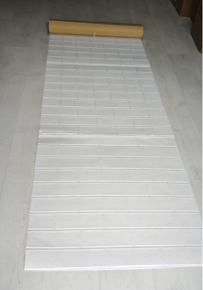 70x280 Kendinden Yapışkanlı Duvar Kağıdı Beyaz Taş Desen ,salon,duvar,tv Ünitesi