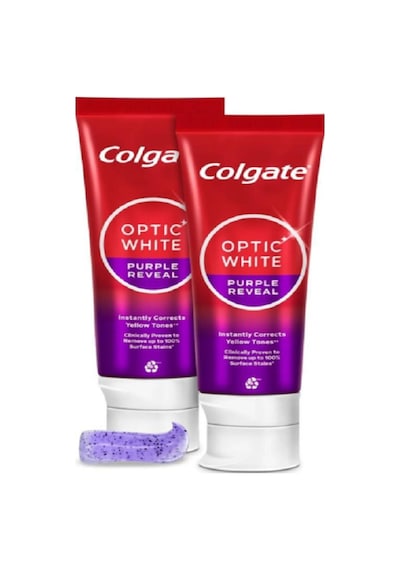 Colgate Optic White Purple Reveal Beyazlatıcı Diş Macunu 125 Ml X 2