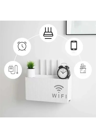 Siyah Pleksi Wifi Kutusu Duvar Asılabilir Sigorta Ve Modem Saklama Kutusu 25x15x6 Cm Diğer