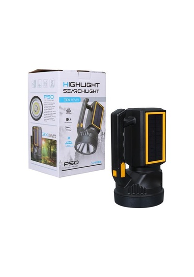 Powermaster W5192 Solar Şarjlı El Feneri Uzun Mesafe Işıldak