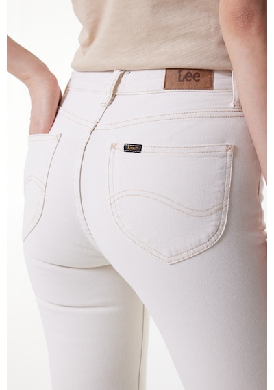 Lee Scarlett Skinny Fit Dar Kesim Yüksek Bel Çok Dar Paça Bej Kadın Esnek Jean Denim Kot Pantolon L626007614 Bej