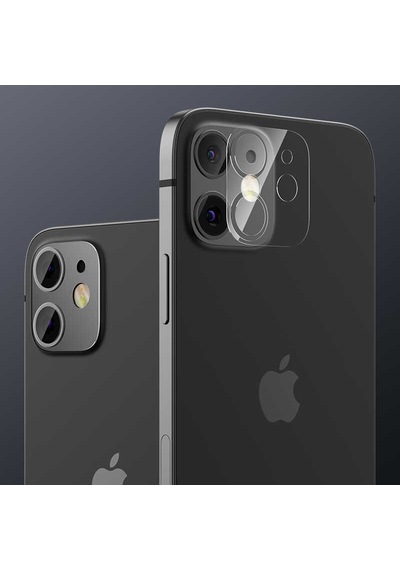 Apple Uyumlu iPhone 12 Mini Soft Kamera Lens Koruyucu Cam Renksiz