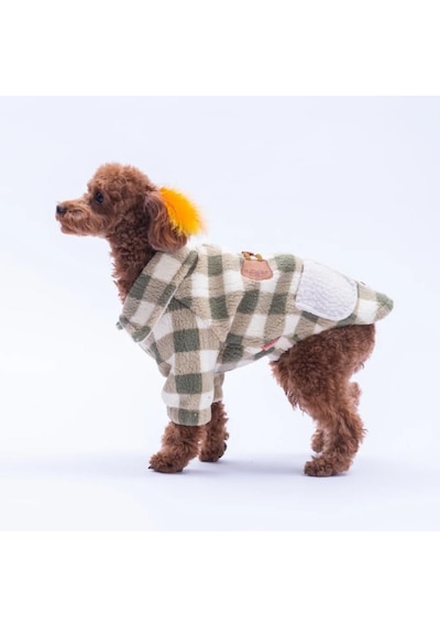 Pawstar Yeşil Chicago Checks Küçük Irk Köpek Pofuduk Ceket