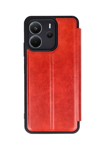 Newface - 722 - Xiaomi Redmi Note 14 4g Kılıf Flip Cover - Csmo-tex - - Kırmızı