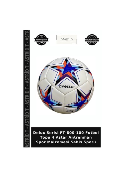 Delux Serisi Ft-800-100 Futbol Topu 4 Astar Antrenman Spor Malzemesi Sahis Sporu Çok Renkli