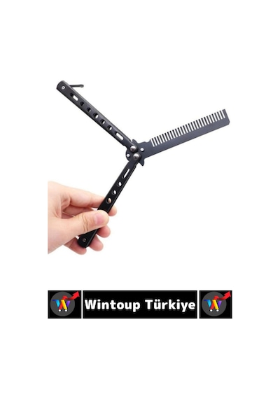 Hediyelik Seyahat Gündelik Çanta Boy Paslanmaz Çelik Gövdeli Özel Şık Tasarımlı Katlanabilir Tarak