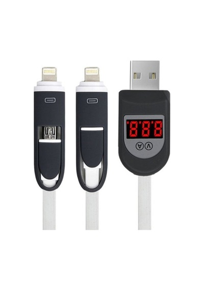 Voltaj Göstergeli Çok Fonksiyonlu Mikrofonlu Usb'Li Şarj Kablosu Voltaj Göstergeli Çok Fonksiyonlu Mikrofonlu Usb'Li Şarj Kablosu