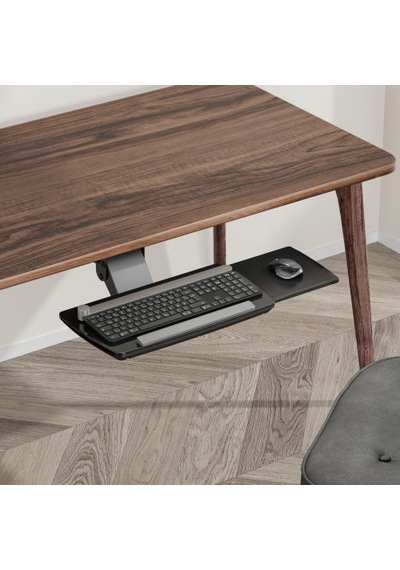 Masa Altı Çekilebilir Ayarlanabilir Ergonomik Klavye Rafı