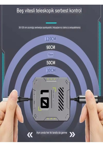 100w 3a Çoklu Hızlı Şarj Kablosu 3in1 Lightning + Type-c + Micro Usb, 1.2m Çoklayıcı Alüminyum 100w