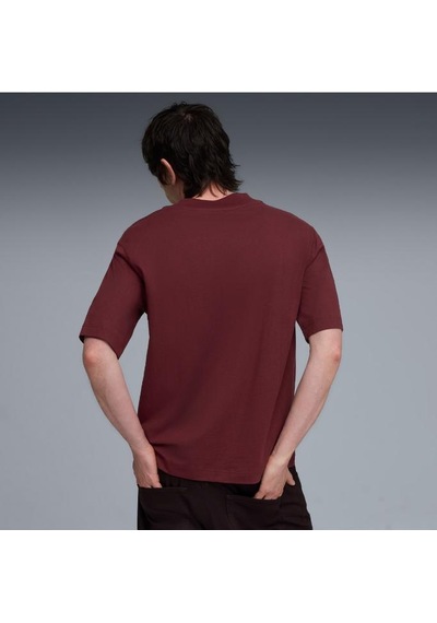 Puma Essentials Graphic Boxy Unisex Bordo T-shirt
