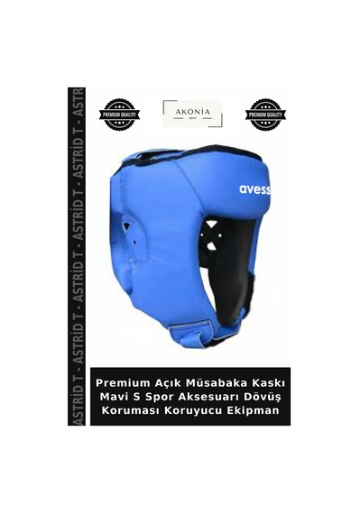 Premium Açık Müsabaka Kaskı Mavi S Spor Aksesuarı Dövüş Koruması Koruyucu Ekipman