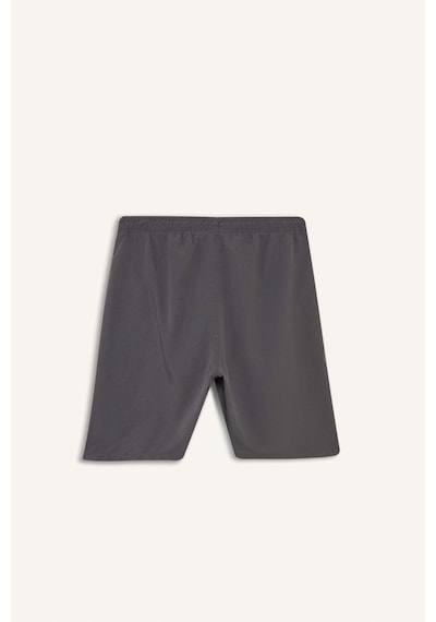 DeFacto Regular Fit Kısa Boy Cepli File Astarlı Beli Bağcıklı Düz Hafif Kumaş Deniz Şortu E5133AXNSGR474