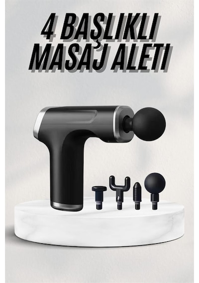 Masaj Tabancası 24v Type-c Hızlı Şarj Girişli Masaj Aleti Uzun Ömürlü - Lisinya Siyah 49306038