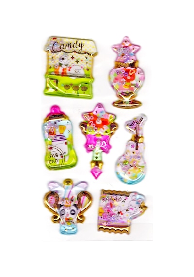 Sticker Kabartmalı Stiker Defter, Planlayıcı Etiket Sulu-909 -14x8 Cm - Sulu Candy Shop