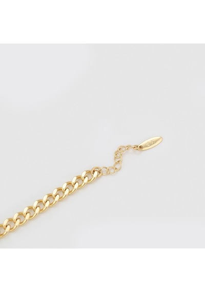 Zirkon Taşlı Modern Kilit Formlu 14 Ayar Altın Kaplama Kadın Bileklik Gold