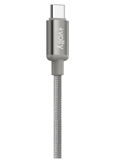 Type C Hızlı Şarj Kablosu Type-c To Type-c, 60w, 480 Mbps, 1.2m, Pd, Örgü, Led Işık Gri