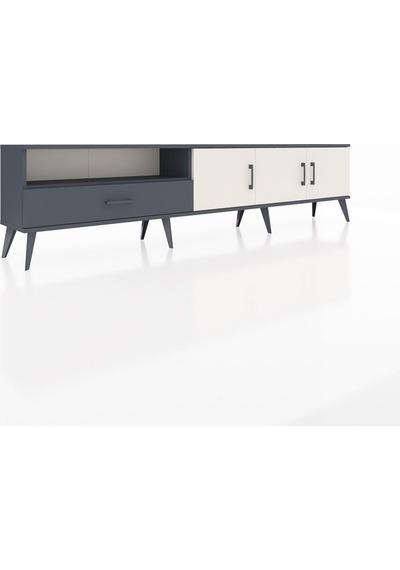 Arges Tv Ünitesi 3 Raflı Tek Çekmeceli 3 Kapaklı 220x30x51 Antrasit-aytaşı/antrasit Aytası/antrasıt - Antrasıt Arges Tv Ünitesi 3 Raflı Tek Çekmeceli 3 Kapaklı 220x30x51 Antrasit-aytaşı/antrasit Aytası/antrasıt - Antrasıt