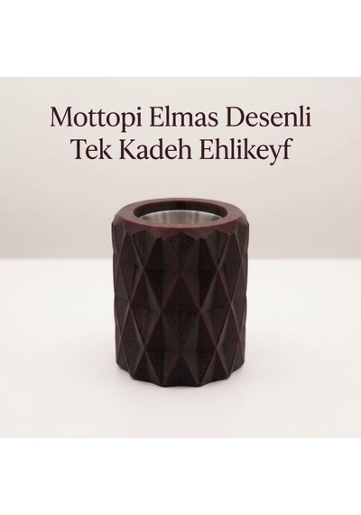 Mottopi Ehlikeyf Vişne Çürüğü Elmas Desenli,1 Kadeh Yuvalı,metal İç Hazneli,termojelli Soğutucu-vişne Çürüğü