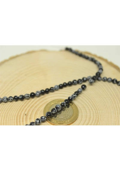Kar Tanesi Obsidyen Taşı 4-4.5mm aralığı/5 adet Pembe
