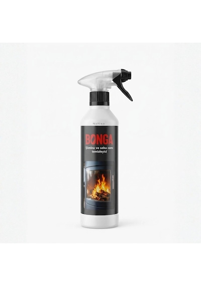 Şömine Ve Soba Camı Temizleme Spreyi 500 Ml - Izgara, Fırın, İs, Kurum, Yanık Cam Temizleyici Sprey