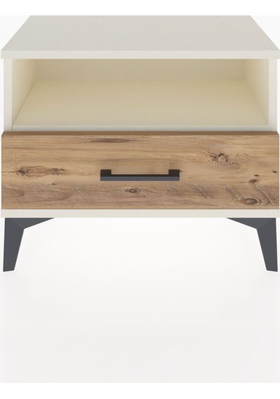 Arges Komodin Tek Raflı Tek Çekmeceli 60x30x48 Aytaşı-çam Aytaşı
