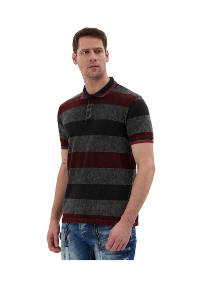 Cipo & Baxx Erkek Çizgili Polo Yaka Tişört Slim Fit Pamuklu Günlük Şık T-shirt Ct859 Ant