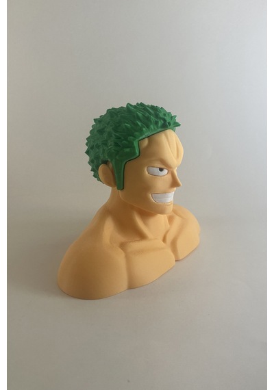 Kazanova Design Zoro Büst Figür One Piece Anime Pla Masaüstü Dekoratif Büyük Boy