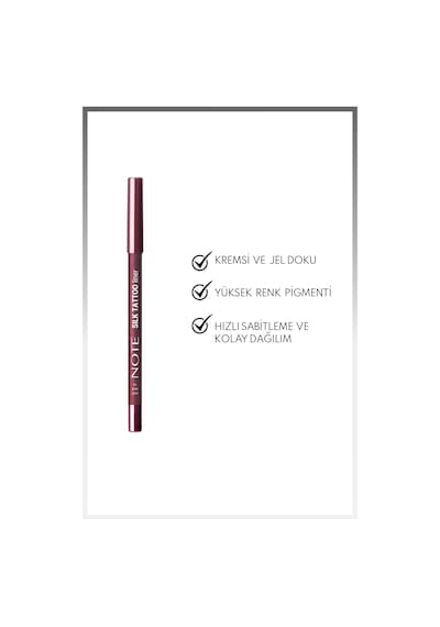 Note Cosmetics Silk Tattoo Liner Suya Dayanıklı İpeksi Jel Göz Kalemi - 04 Deep Wine - Bordo (Mat)