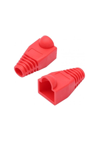 Rj45 Konnektör İçin Koruyucu Plastik Kılıf Rj 45 Cover Kırmızı 100 Adet
