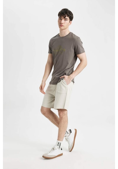 DeFacto Slim Fit Dar Kesim Dar Paça Cepli Basic Düz Şort B8673AX24SMGR437
