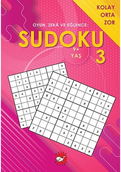 Oyun, Zeka Ve Eğlence: Sudoku 3 Kolay, Orta, Zor 9+ Yaş