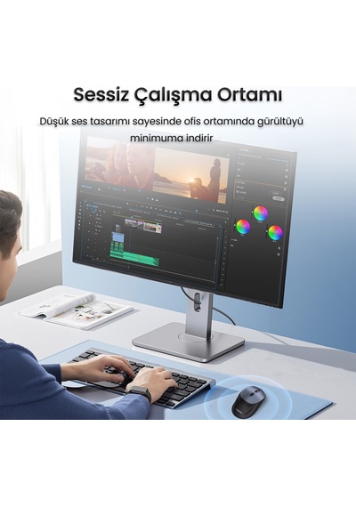 Veggieg G800 Kablosuz 2.4ghz 3600dpı Optik Mouse Gri Diğer