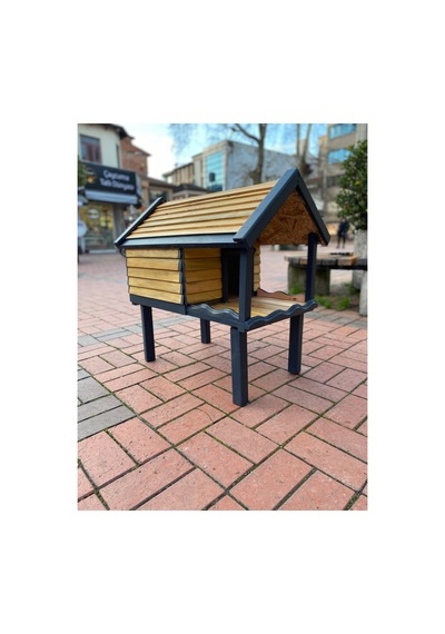Kedi Evi Kedi Yuvası Özel Tasarım %100 Korunaklı İç Ve Dış Mekan 70x45cm Ayaklar Hariç