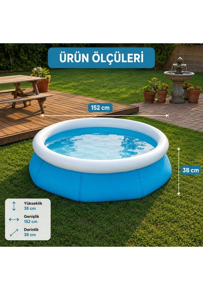 Bestway Şişme Havuz 152 x 38 CM Çok Renkli