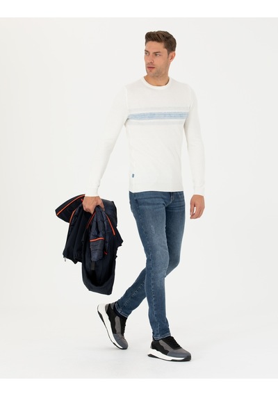 Pierre Cardin Erkek Ekru Triko Kazak 50278095-vr019 Ekru