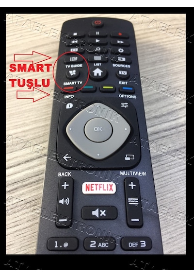 Philips Uyumlu 4K Uhd Led Smart Tv Kumanda Netflix Tuşlu