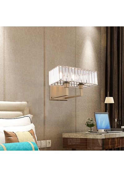 Brambles Eskitme Kristal Taşlı Duvar Lambası Yatak Odası-Yatak Başı-Salon için Aplik Eskitme