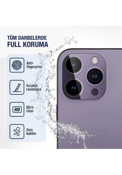Blueo Apple Uyumlu iPhone 12 Pro Metal Kamera Lens Koruyucu Altın