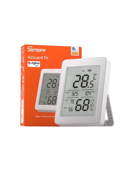 Airguard Lcd Ekranlı Zigbee Akıllı Sıcaklık Ve Nem Sensörü Snzb-02dr2