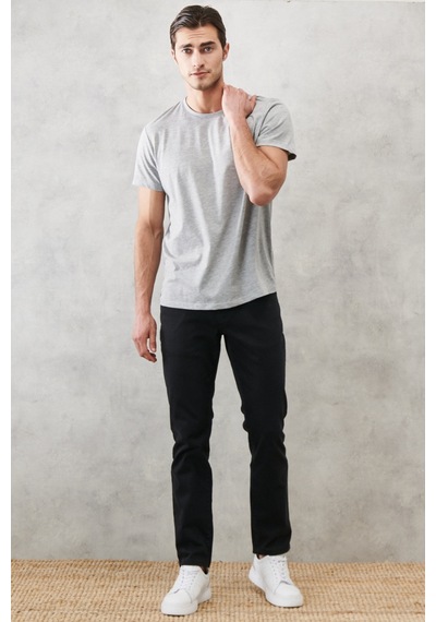 Erkek Sıyah 360 Derece Her Yöne Esneyen Rahat Slim Fit Pantolon Siyah