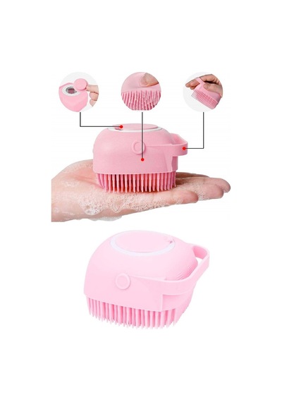 Tilbe Home Hazneli Şampuan Banyo Duş Kesesi Pembe
