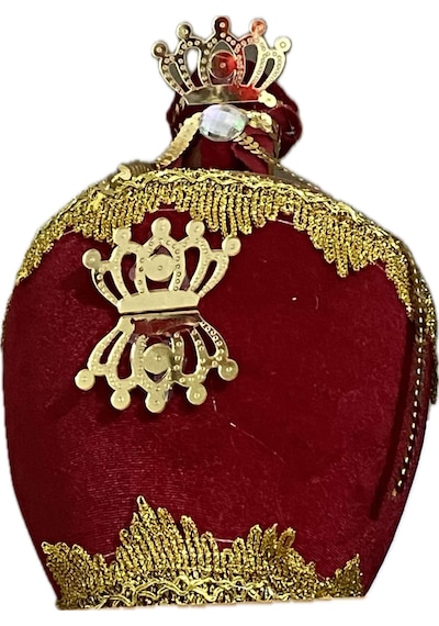 Kına Gecesi Kırmalık Kına Testi Kadife Kaplı Kırmızı Renk Gold Re