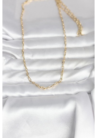 Cm 14k Gold Renk Ataç Zincir Model 60 Cm Kadın Kolye Altın - Beyaz 53489109