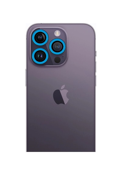 Newface - 404 - iPhone Uyumlu 12 Pro Max Neon Fosforlu Kamera Lens - Csmo-tex - - Mavi