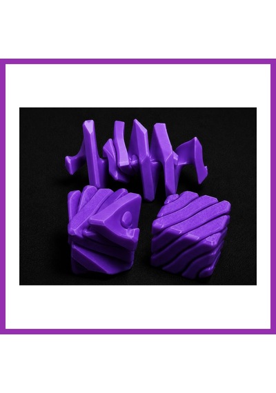 Bezos 3d Baskı Fidget Puzzle Küp - Hareketli Dönüşebilen Stres Giderici Zeka Oyuncağı, Masaüstü Fidget Küp-mor Bty