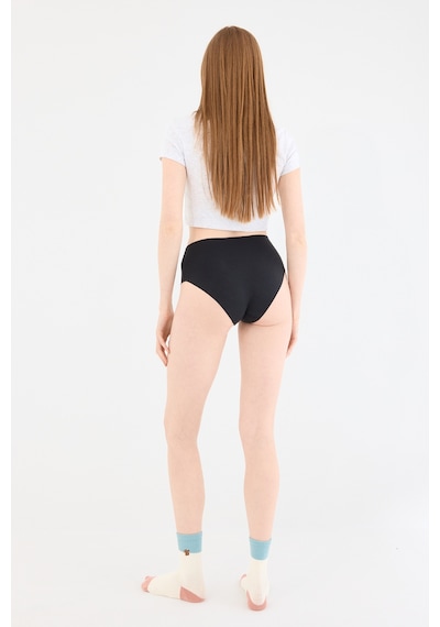 Naphor Shade Dikişsiz Yüksek Bel Slip Külot Siyah Siyah